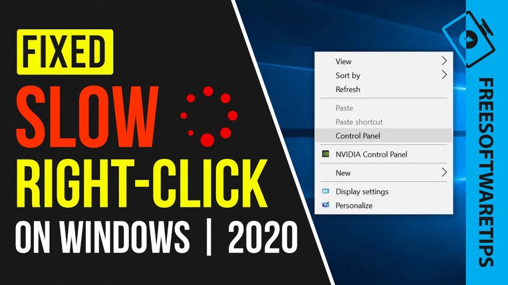 slow right click windows 10