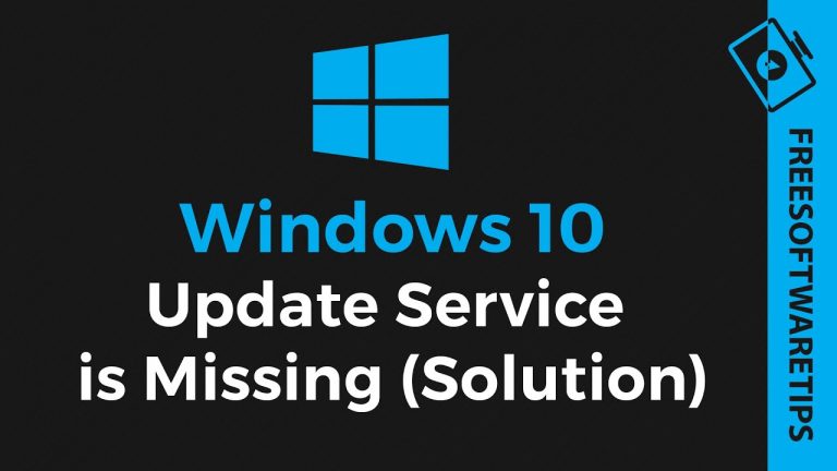 Windows 10 Update Service is missing solution | 2020